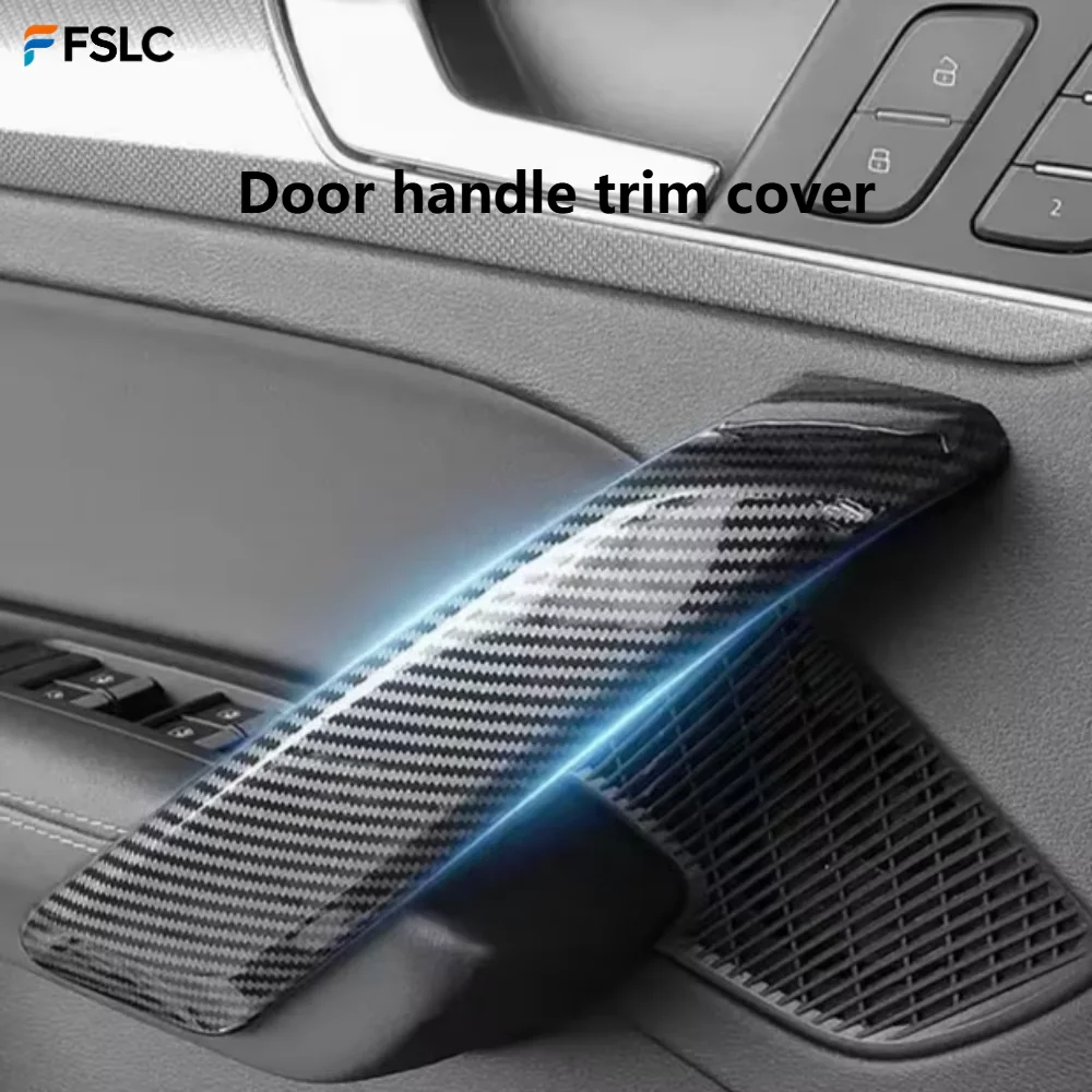

⭐Genuine⭐ For Audi Q5 Sportback SQ5 2018-2021 ABS Carbon Fiber Door Handle Pull Cover, Interior Trim Accessories