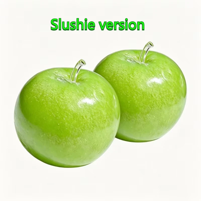 Green Apple Slushie Squishy Fidget Toy Crunchy Moldable Non-Bounce Sensory Stress Reliever Medium Grip Strength Slow Rising Gift image 3