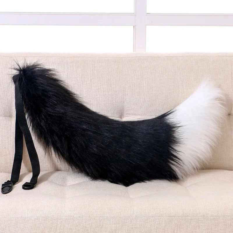 Adjustable Belt Fox Tail Cat Fur Furry Carnival Party  Gift  Anime Cosplay Costume for Adults Children Halloween Christmas