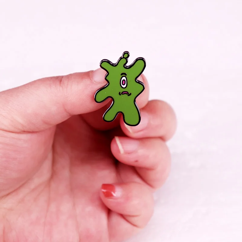 Green Plankton Enamel Pin Classic Cartoon Brooch Metal Badge Jewelry view 4