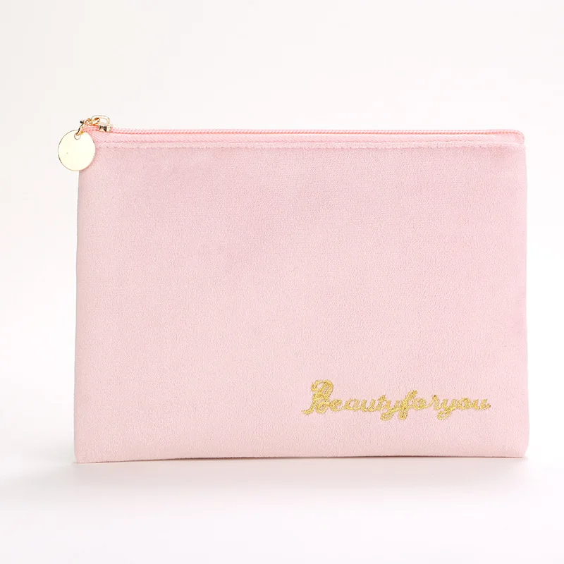 Velvet Zipper Women Cosmetic Toiletries Organizer Storage Bags Female Make Up Cases Outdoor Girls Makeup Bag New Large Capacity