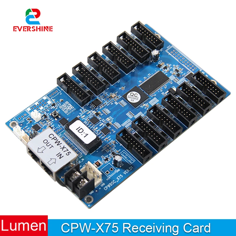 Lumen CPW-X75 Receiving Card LED Full Color Module Display Scanner Card HUB75*12 For C-Power 70A Control Card