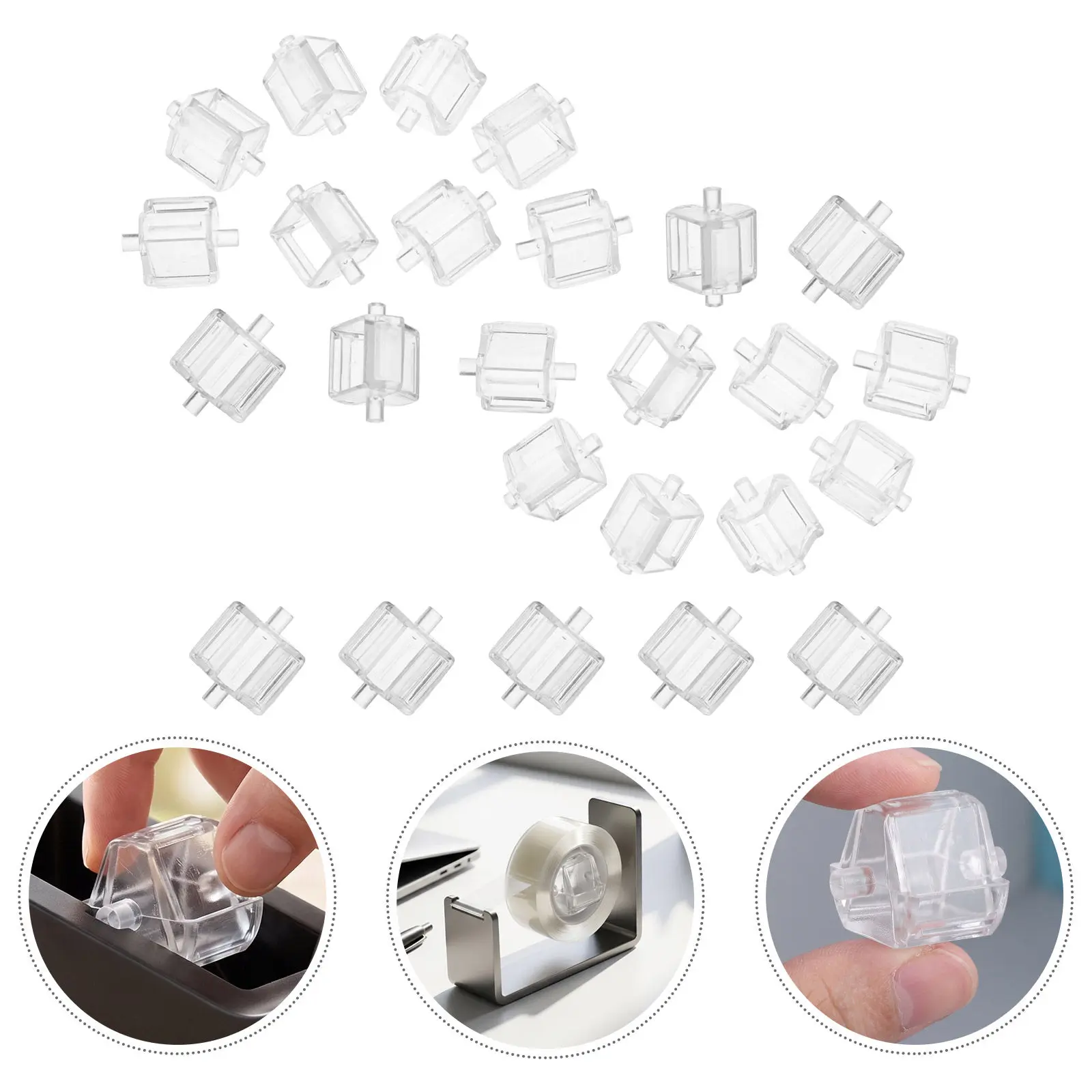 25pcs-tape-dispenser-replacement-core-plastic-15-inch-transparent-roller-hub-for-desktop-office-tape-cutter-refills
