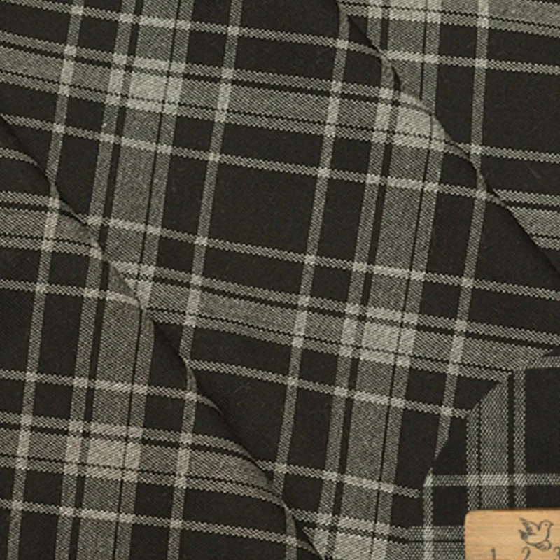 Plaid Fabric By The Meter for Clothing Dresses JK Skirts Shirts Sewing Winter Pleated British Style Polyester Cotton Twill Cloth