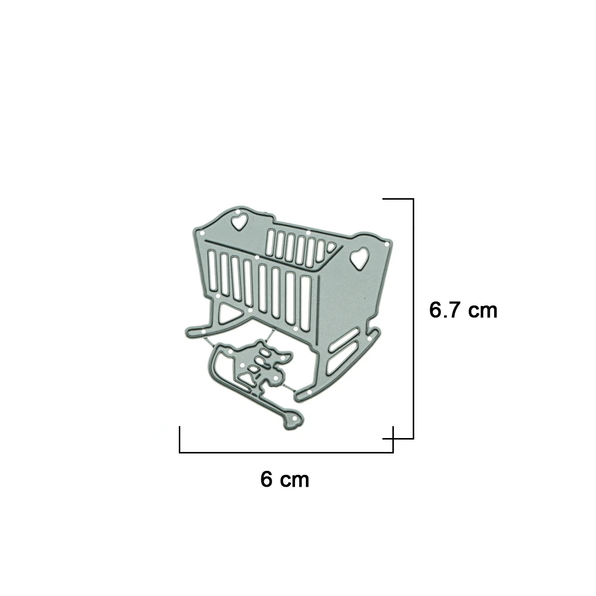 Matryce do cięcia metalu łóżeczko z kołyską wzór Handmade Baby Shower urodziny gratulacje papier kartonowy dzieło sztuki dekorowanie Clipart Punch
