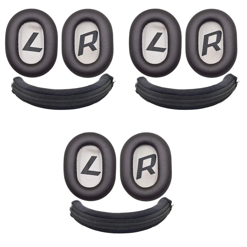 

New 3X Ear Pads Headband Ear Cushion Ear Cups Ear Cover Replacement For Plantronics Backbeat Pro 2 SE 8200UC Headphones