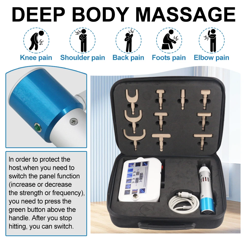 Electric Chiropractic Adjusting Tool Spine 10 Heads Therapy Adjust Vertebration Tool Massager Chiropractic Gun Set 1800N