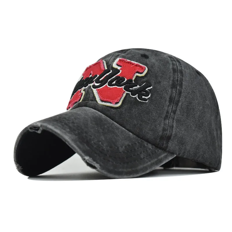 

Cotton New N Large Letter Embroidered Baseball Cap Washed Vintage Outdoor Sun Hat