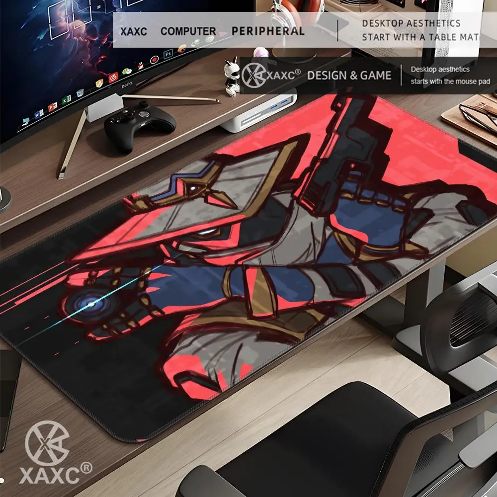 VALORANT Cypher Large Gaming Mouse Pad Computer Mousepad PC Gamer Laptop Mouse Mat Office Mausepad XXL Keyboard Mat Desk XAXC