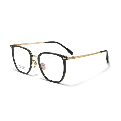 Imagen 2 del producto FIRADA-gafas transparentes para hombre y mujer, lentes cuadradas Retro de titanio, cómodas, graduadas, con montura, BV3008B