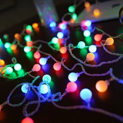 Led bola string luz ao ar livre luzes de fadas à prova dwaterproof água 1.5/3/6/10m bateria usb guirlanda lâmpada decoração natal casamento iluminação para casa