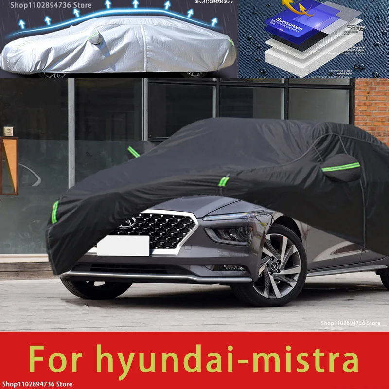 

For Hyundai Mistra Fit Outdoor Protection Full Car Covers Snow Cover Sunshade Waterproof Dustproof Exterior black car cover