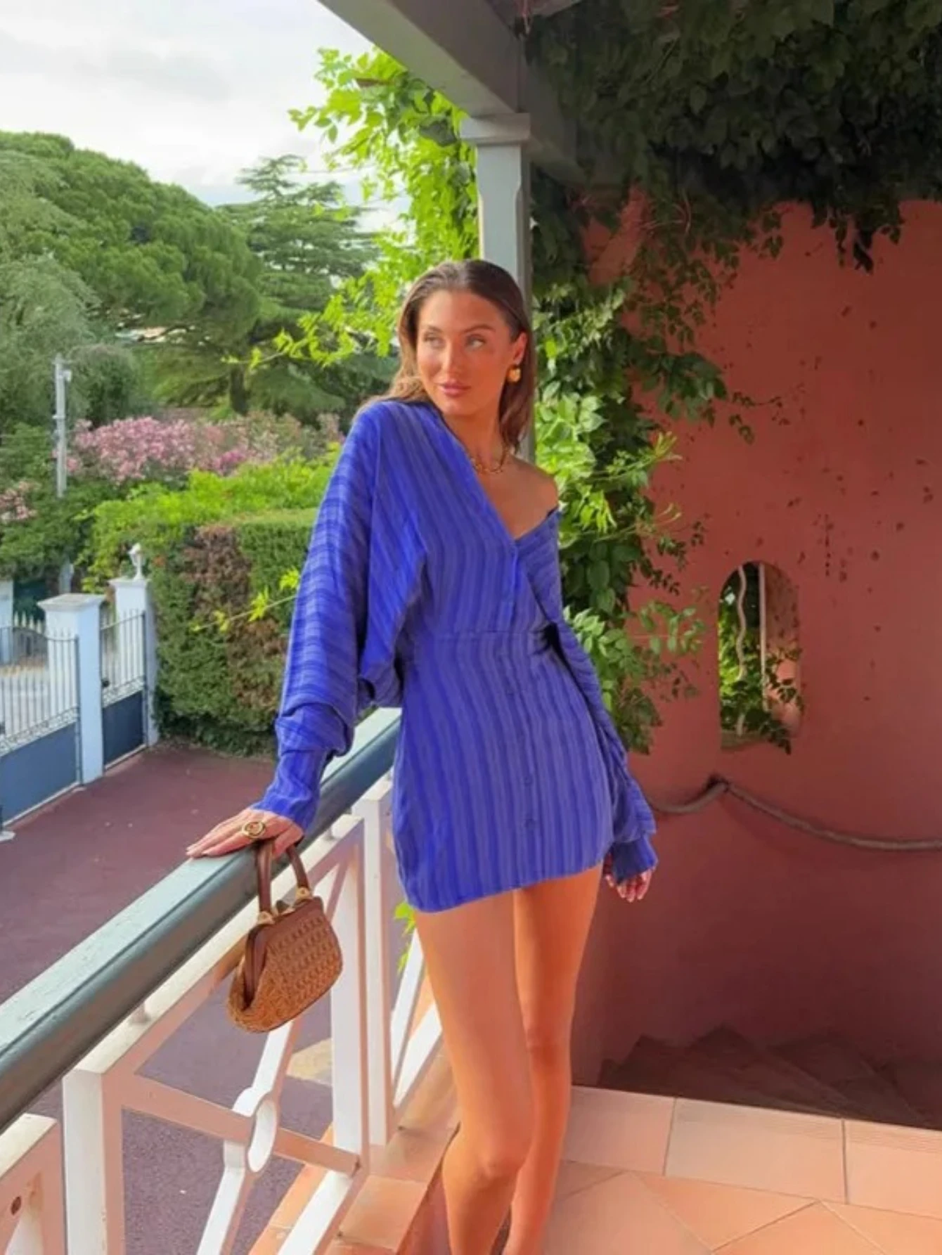 فستان قميص مخطط أنيق كاجوال للخريف بأكمام طويلة فساتين قصيرة ضيقة للنساء ملابس أنيقة