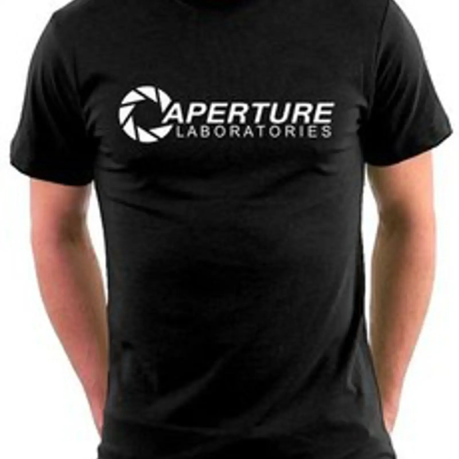 Aperture Portal T Shirt vintage Washed Stretched Comfortable streetwear Soft Slightly Stylish homme Versatile Unisex Casual
