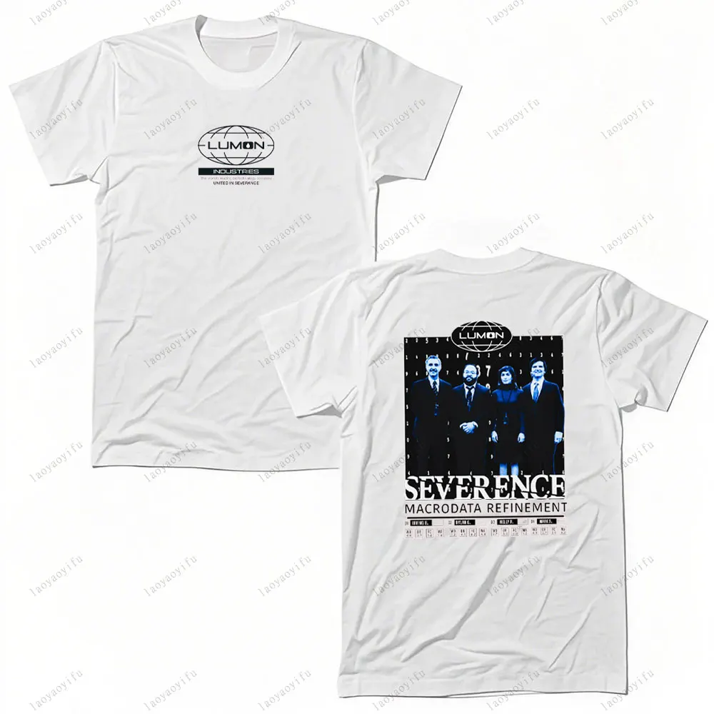 Severance Season TV Program Double-sided Men T-shirts Summer Breathable Short-sleeved Tops Retro Unisex Men Women T Shirt