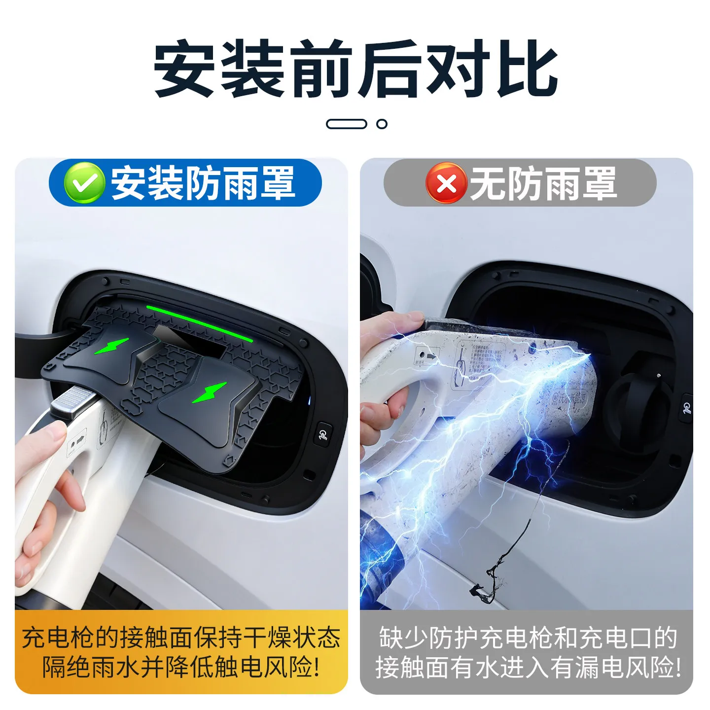OIMG High-end For Chery I CAR 03T Charging Gun Rain Cover Fuel Door Charging Port Cover Waterproof Dustproof Exterior Accessorie