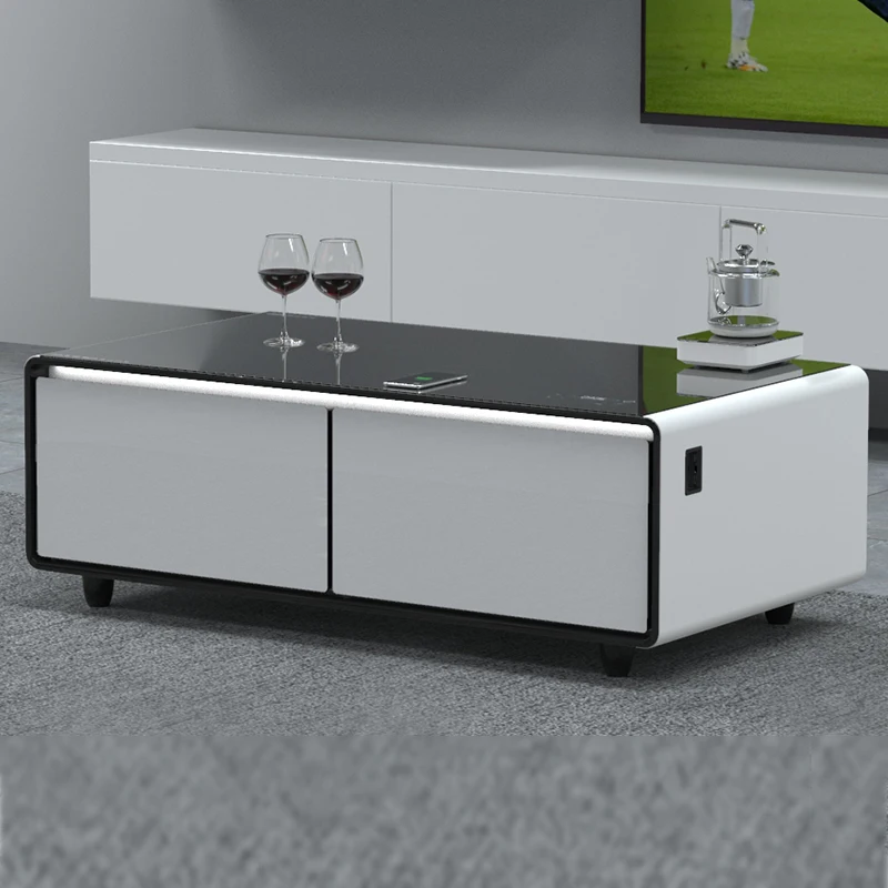 2025 New Refrigerator Coffee Table Freezer 70L Mini Fridge Dual Zone With Wireless Charging for Home Living Room