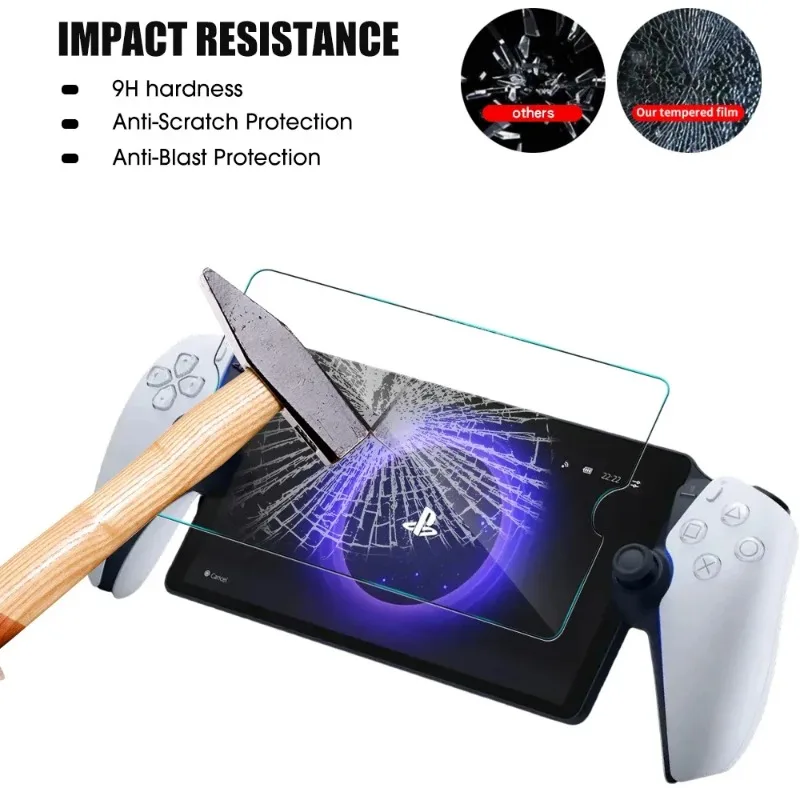 3-1PACK Tempered Glass Film For Sony PlayStation Portal Handheld Console Game Anti-Scratch Glass 9H Hardness Gaming Accessories