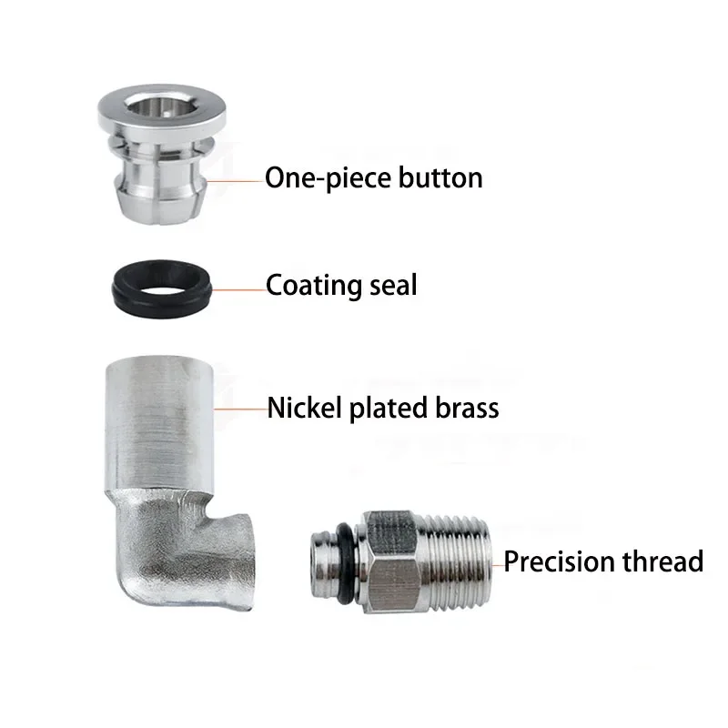 PL brass nickel-plated metal pneumatic connector 1/8”1/4