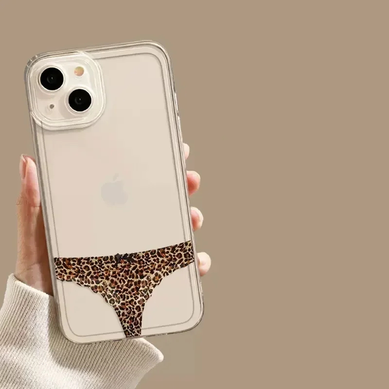 Funny Sexy Underwear Bikini Pattern Phone Case For iPhone 16 15 14 13 12 11 Pro Max Mini X XS SE 7 8 Plus Shockproof Clear Cover