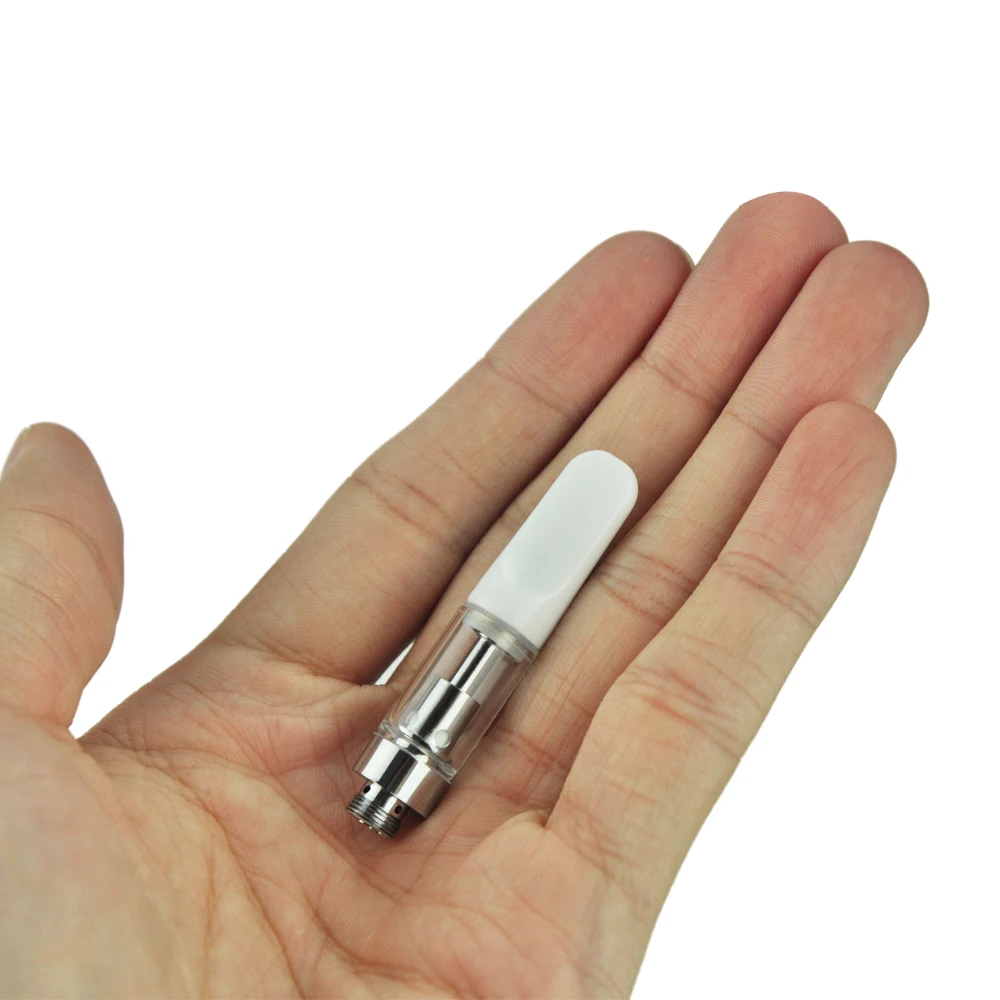 10pcs/Lot Longmada Empty Cartridges CBD Disposible Vape Atomizer 1.0ml Tank Ceramic Coil 510 Thick Oil Carts For Preheat Battey