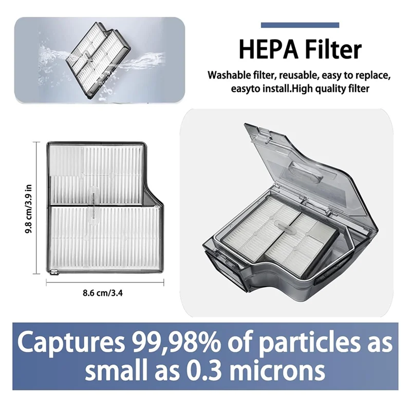 AT28-Accesorios para Roborock Saros 10 Accesorios para Roborock S9 Maxv Ultra Bolsa para polvo