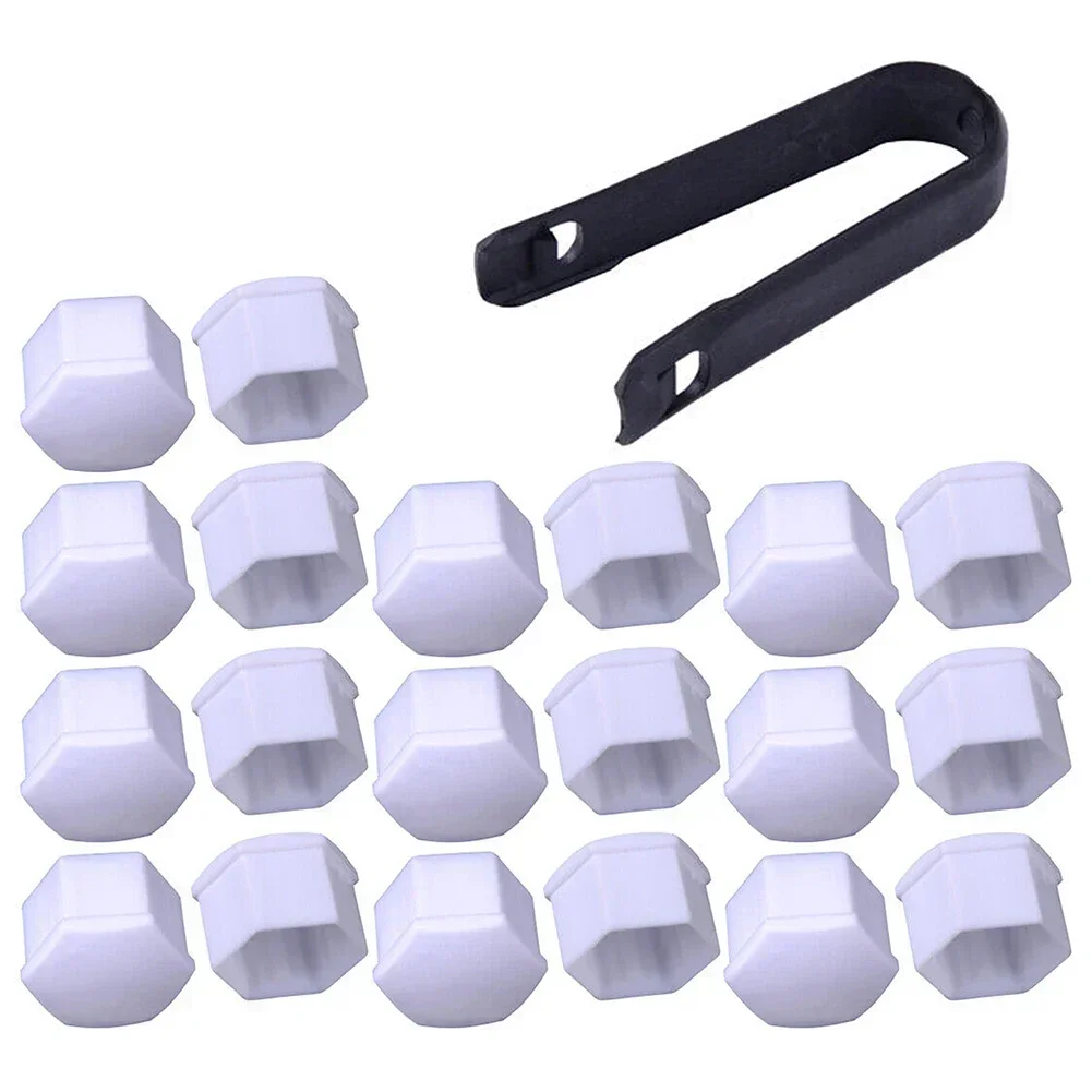 Kompatibilitas mur Lug putih tutup baut penutup baut tutup roda mobil Lug Nut menghias penampilan Diameter Mm Mobil