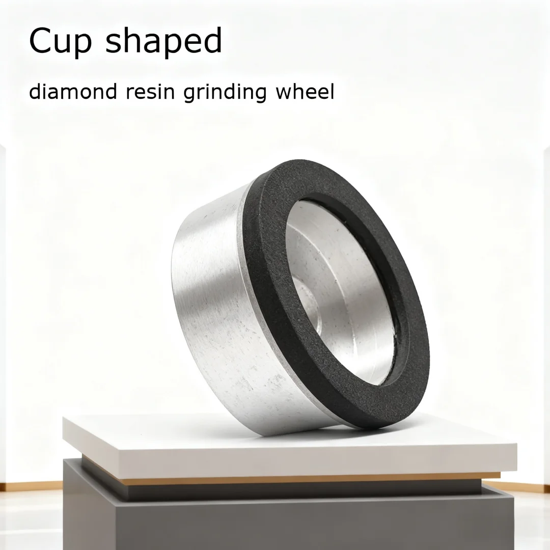 Cup-shaped Diamond Resin Grinding Wheel for End Face Grinding Carving Knife Milling Cutter Alloy Tungsten Single-sided Concave