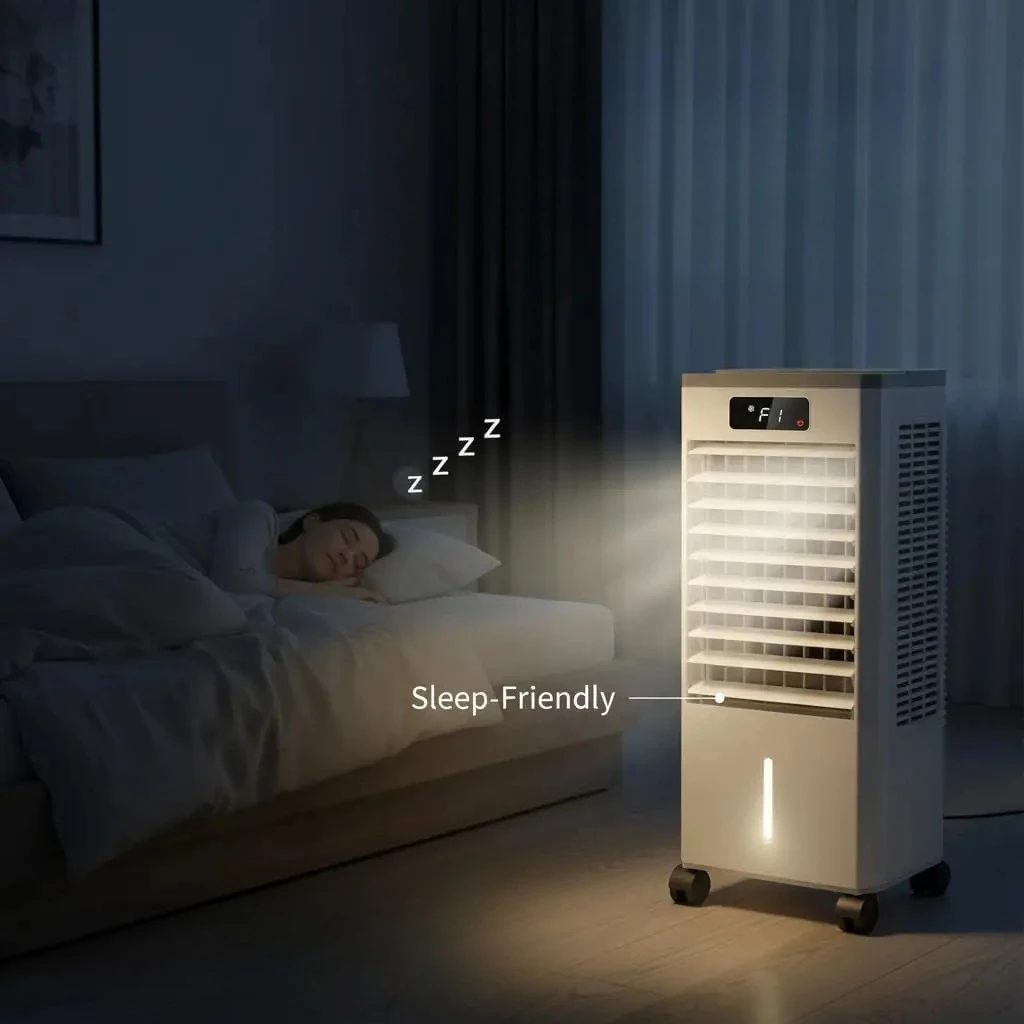 3 In 1 Portable Air Conditioner w/Remote Control, 1.84 Gal Evaporative Air Cooler, 3 Speeds & 12H Timer Cooling Fan & Humidifier
