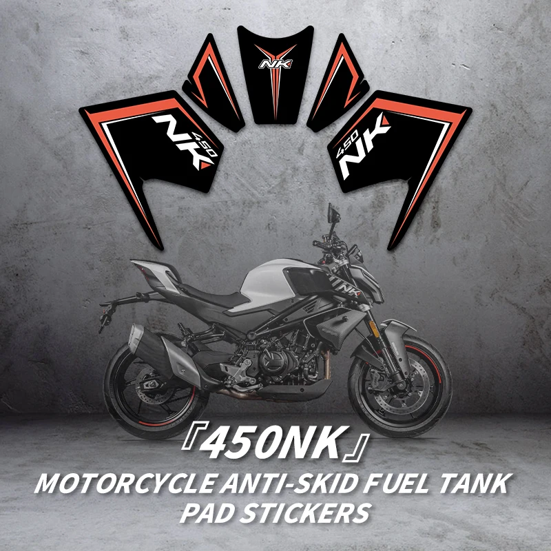 For CFMOTO 450NK Motorcycle Fuel Tank Area Pad Stickers Gas Tank Abrasive Decorative Protection Pad Decals Kits