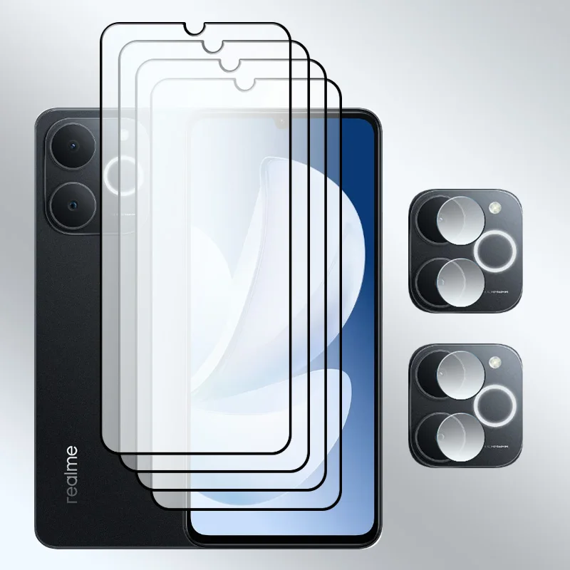 

Upgrade Full Cover Glass For Realme Narzo 80Lite Note 70T Screen protector Glass Shockproof Note 70T Soft fiber Lens film