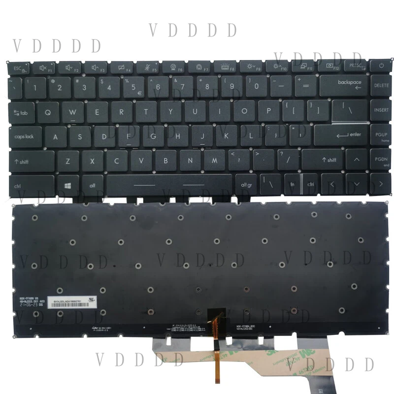 

L... For MSI Summit E14 E15 MS-14C4 14C5 B15 MS-1552 16S6 US Keyboard White Backlit