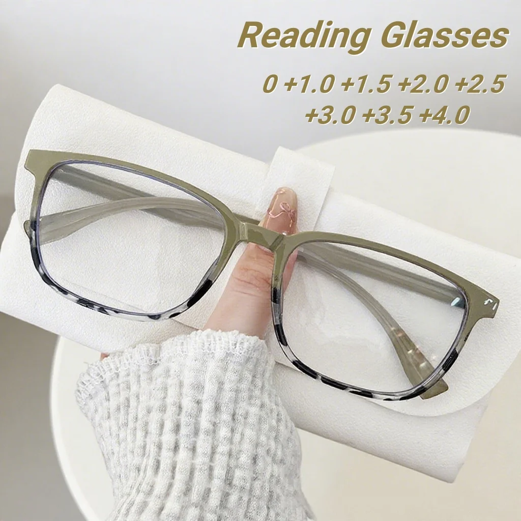 

New Fashion Classic Box Women's Presbyopia Glasses Retro Ultra Light Neutral HD Luxury Comfortable Anti Blue Light Glasses