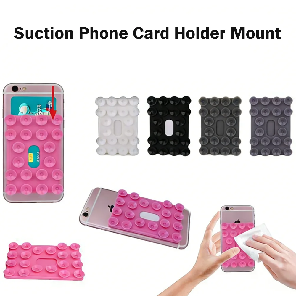 

Eayburst Suction Card Holder Mount Adhesive Phone Accessory for iPhone Android Hands-Free Videos Suction Mobile phone stand