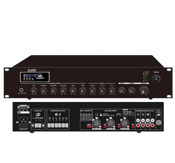 350W Complete Audio PA System Mixer Amplifier with ECHO/USB/SD & FM & Blue Tooth