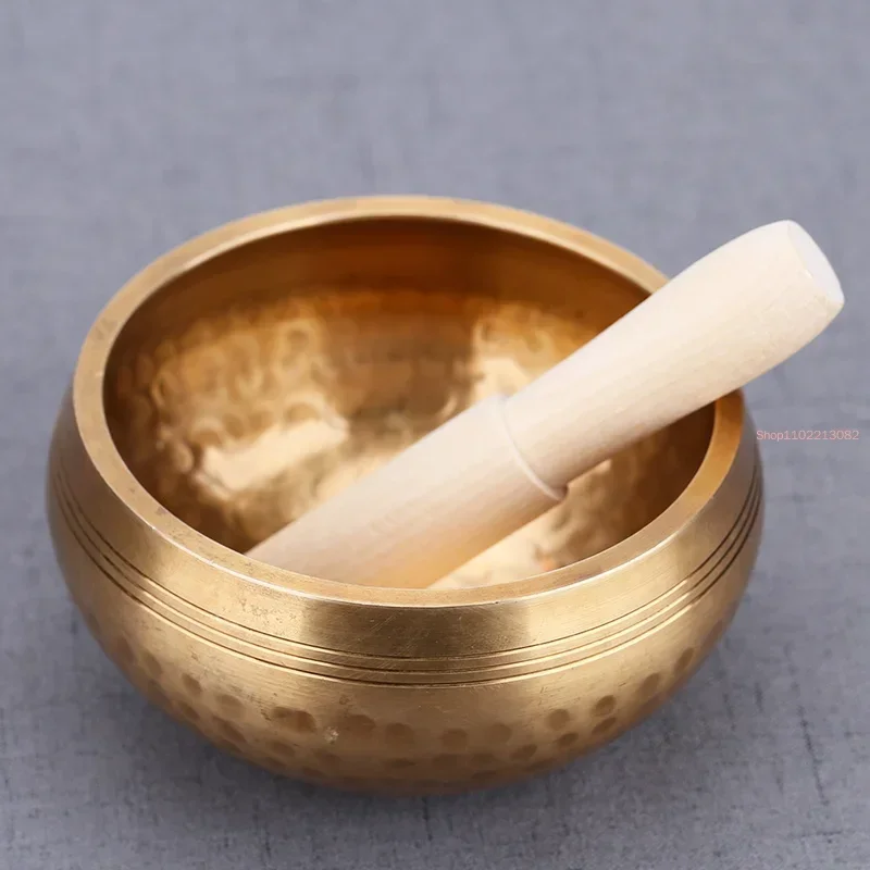 Nepal Tibet Buddha Sound Bowl Handmade Yoga Meditation Chanting Bowl Brass Chime Handicraft Music Therapy Tibetan Singing Bowl