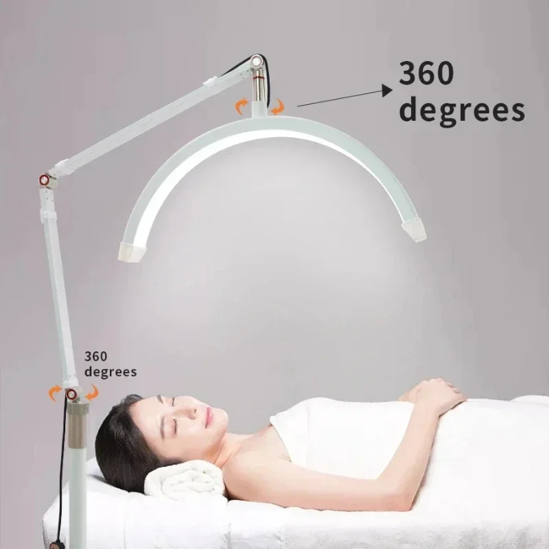 Imagem -02 - U-shaped Led Meia Lua Beleza Lâmpada Anel Moderno Piso Montado Tatuagem Sobrancelha Cílios Extensão Salão de Beleza 16 20w 16