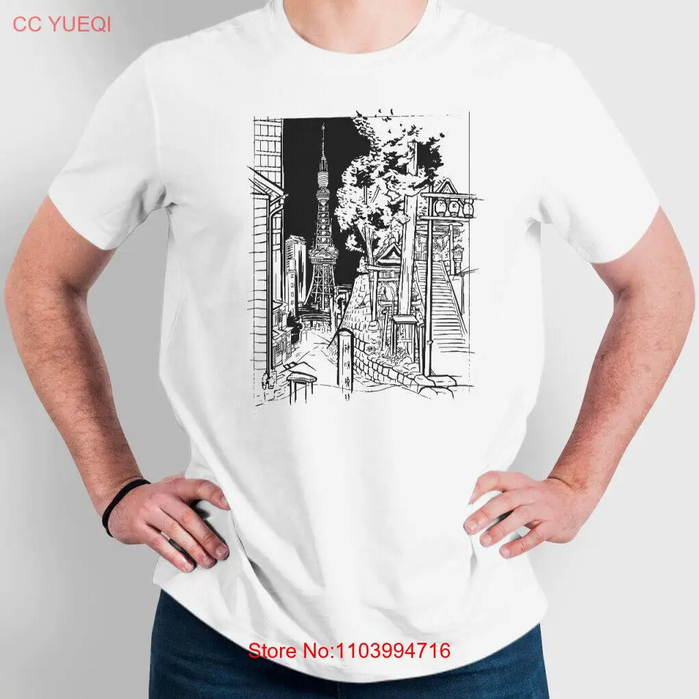 TOKYO City Sketch JAPAN Graphic Art Novelty Tee Super Soft Fine T-Shirt