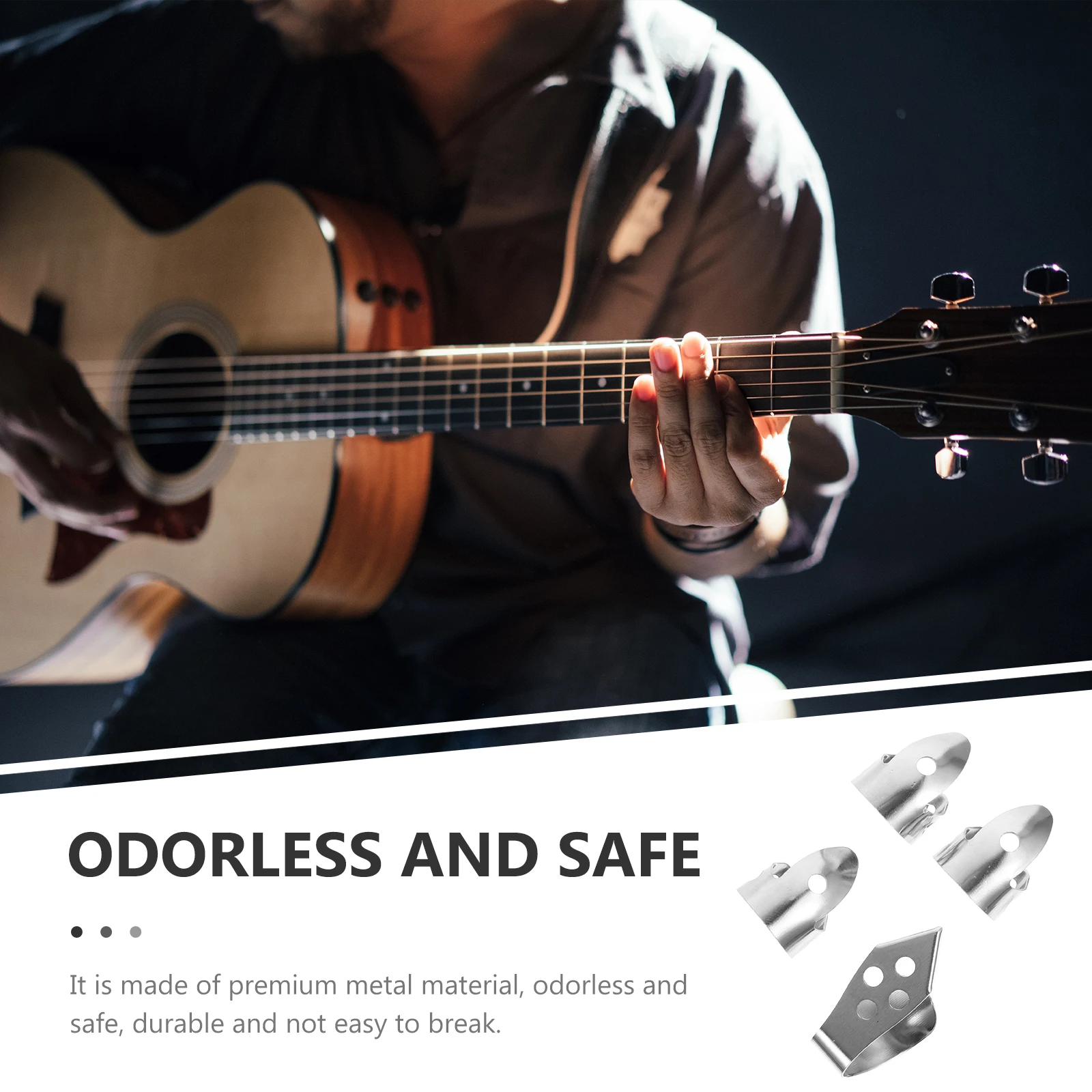 

2 Sets Finger Suit Guitar Uñetas Thumbpick My Picks List Ukulele for Multifunction
