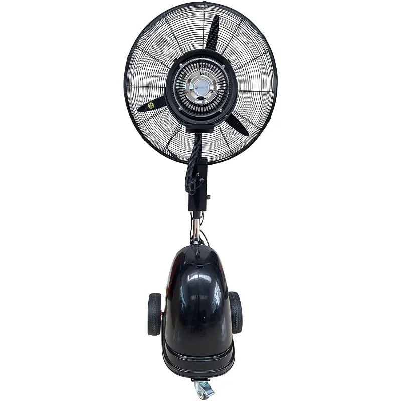 Island Breeze Oscillating Misting Fan 3 Cooling Speeds with 12 Gallon Tank, Adjustable Height Art Deco Pedestal Fan