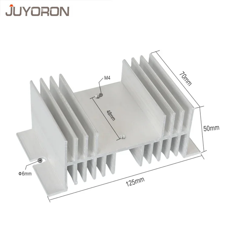 W-70 Aluminum Radiator W Shape Heat Sink Base for DA AA DD VA VD LA 1pcs single phase solid state relay SSR 10A 15A 20A 25A 40A