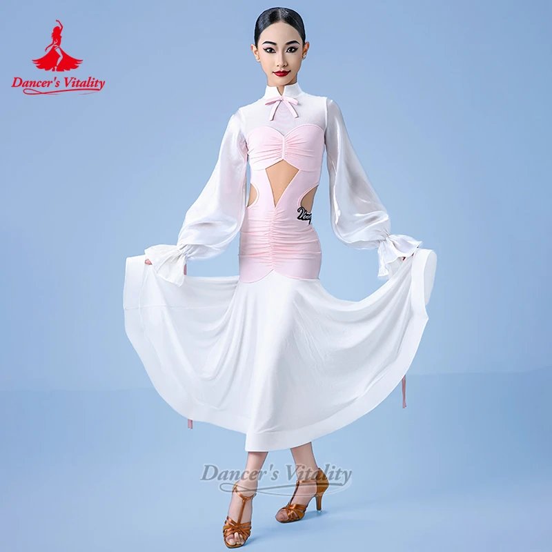 Adult&Child Ballroom Dance Practise Dresses Customize Size Women Waltz Quickstep Perform and Contest Attire Dancer's Vitality