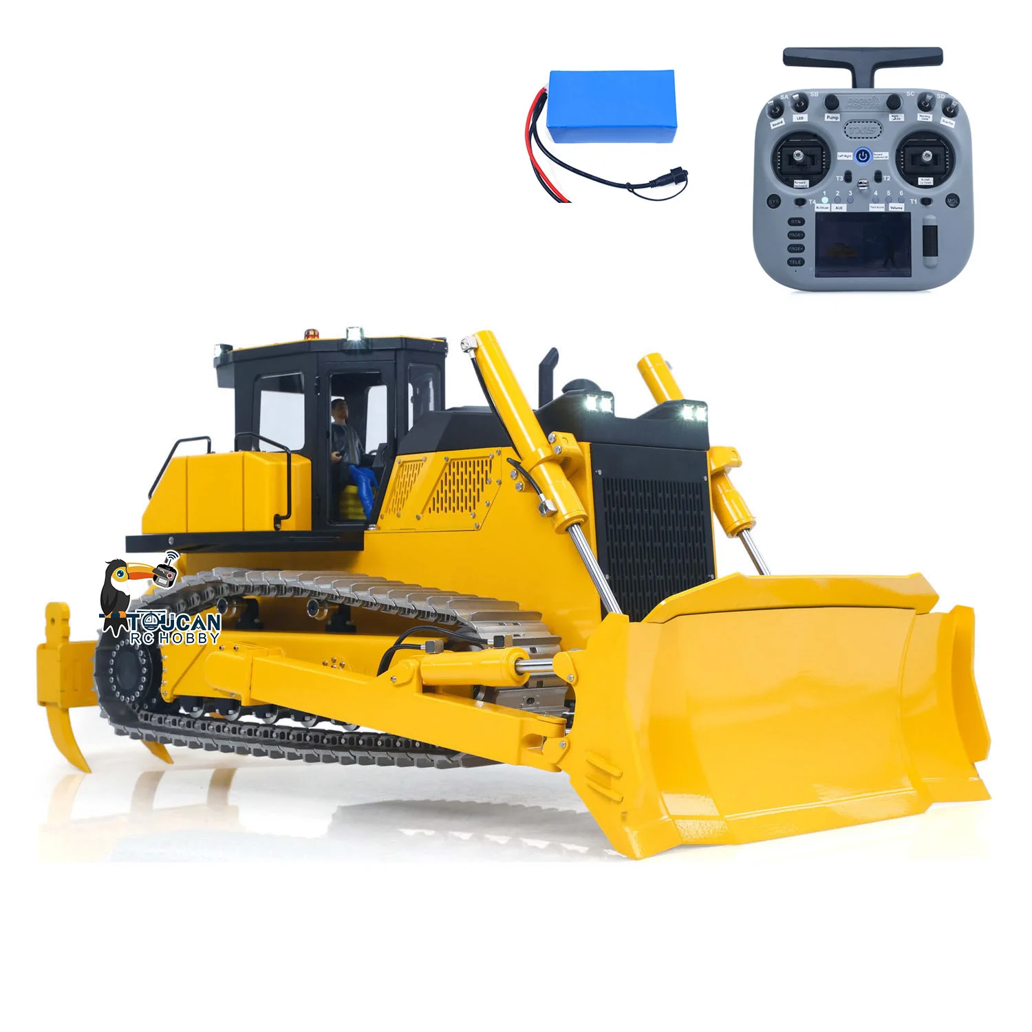 

Металлический радиоуправляемый гидравлический бульдозер RTR 1/12 D155AX с 7 клапанами, тяжелая модель, 5 погрузочных отвалов, бесщеточный двигатель, световая система