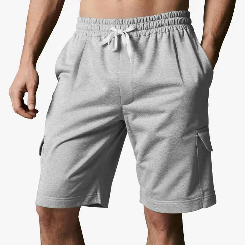 Sports five-point pants men's summer breathable and skin-friendly loose squat jogging casual multi-pocket tooling shorts