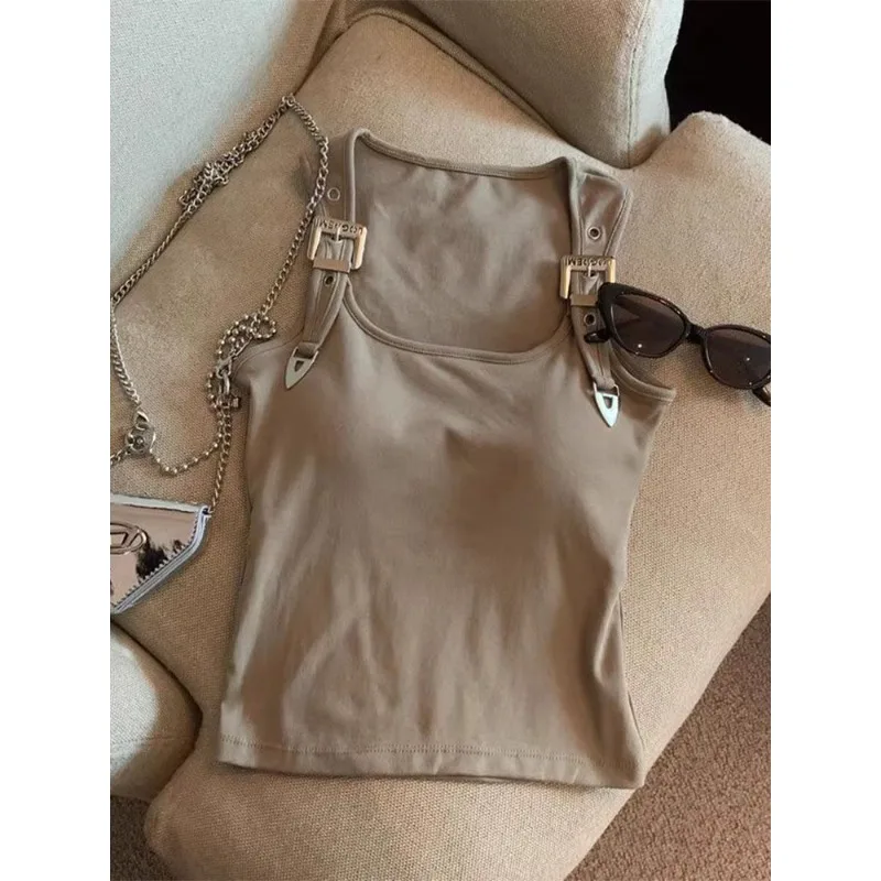 Summer Dopamine Wear Sweet Cool Spice Girls Suspender Small Vest Women's Exterior Design Chic Short Sleeveless Top Exquisite