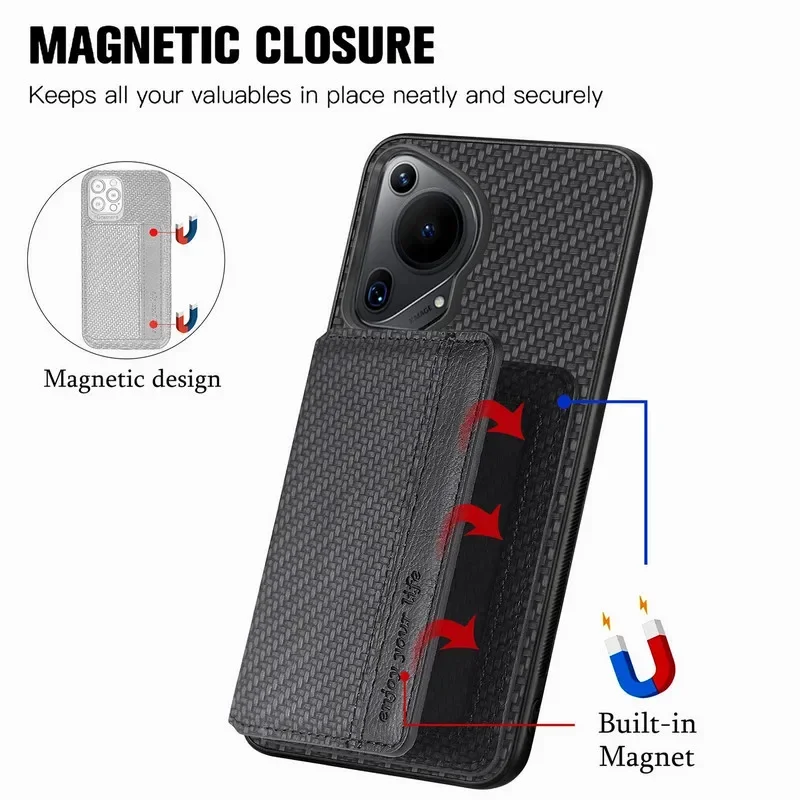 Case For Huawei Pura 70 Pro Plus 70 Ultra Wallet Card Holder Leather Phone Cover for Huawei P60 P50 Pro Magnetic Stand Bag Cases