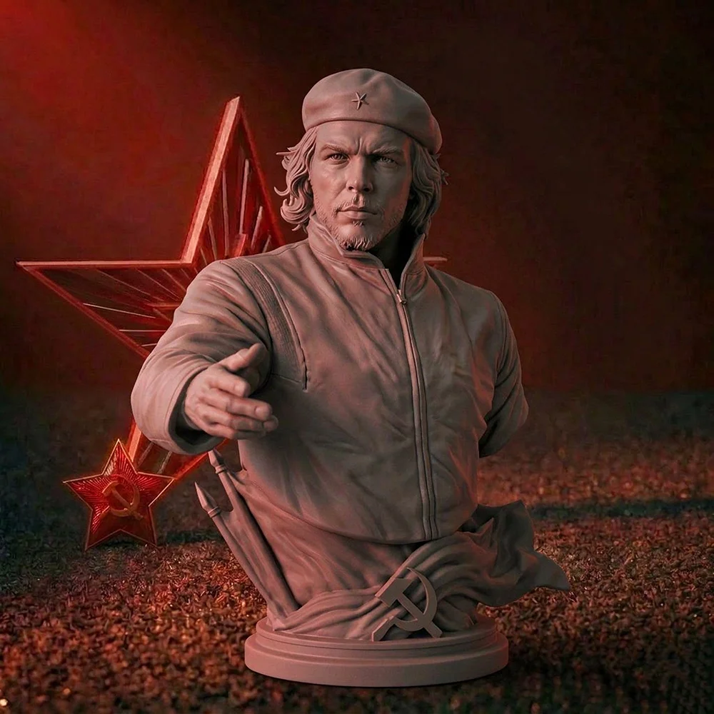 《Side By Side》Che Guevara Statue Great Figures of The Communist International 3D Printed Resin Model Collectible Ornament
