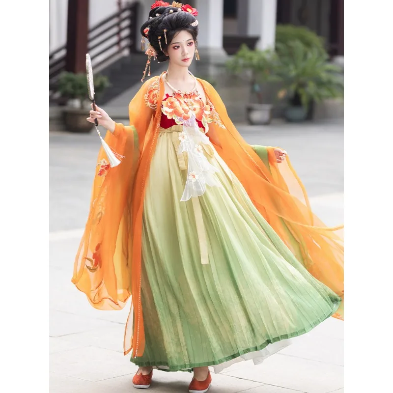 Two-piece set of heavy industry embroidery adult set chest-length skirt women's 2026 new models