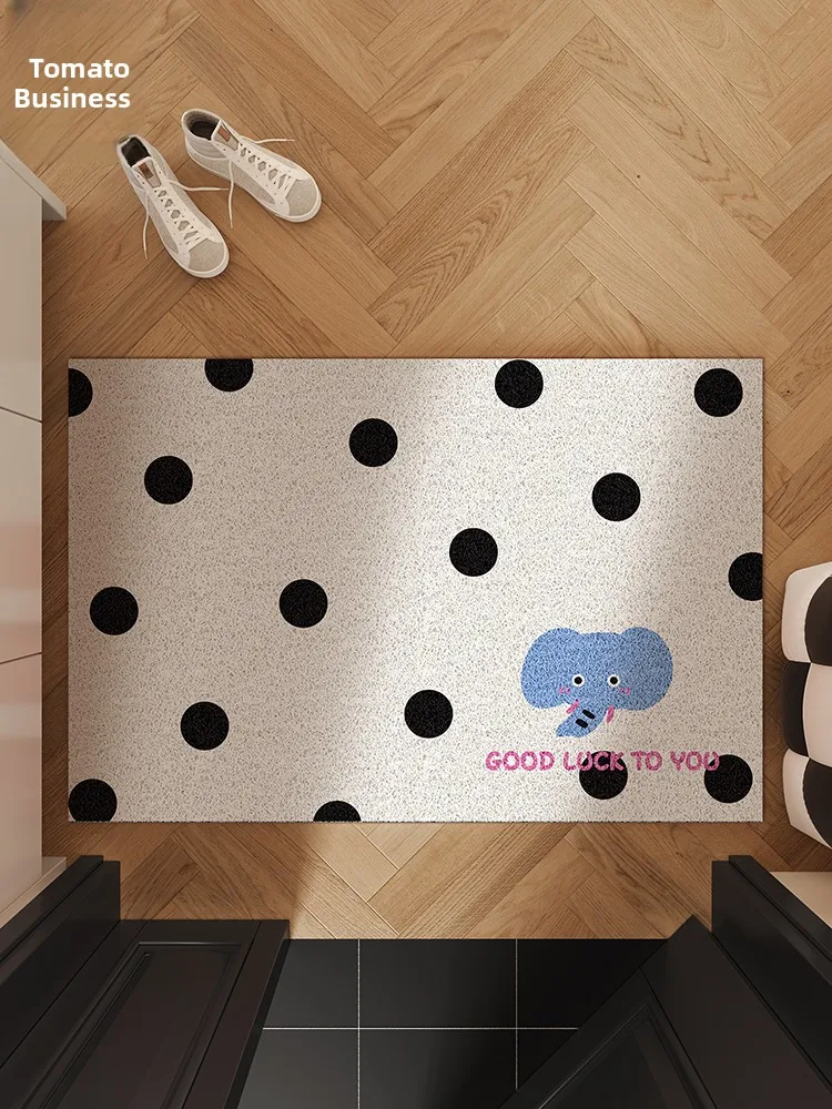 

Придверный коврик для дома, грязезащитный, пылеудаляющий, с мультяшным рисунком, круглый, высококачественный, машинная стирка