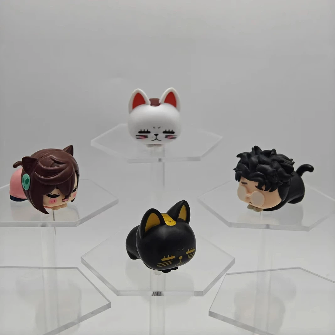 4 pz/set Anime DAN DA DAN Ayase Momo q-versione Mini giù postura Action Figure PVC Modalità Giocattolo Doll Desk Decor Collezione Regali